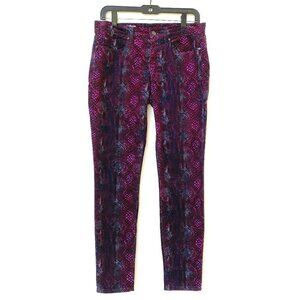 Gap Womens Purple Print Velvet Corduroy Jeans 28 Holiday Party